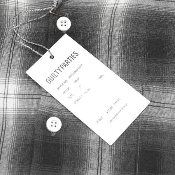 WACKO MARIA ワコマリア 2026SS OMBRE CHECK OPEN COLLAR SHIRT