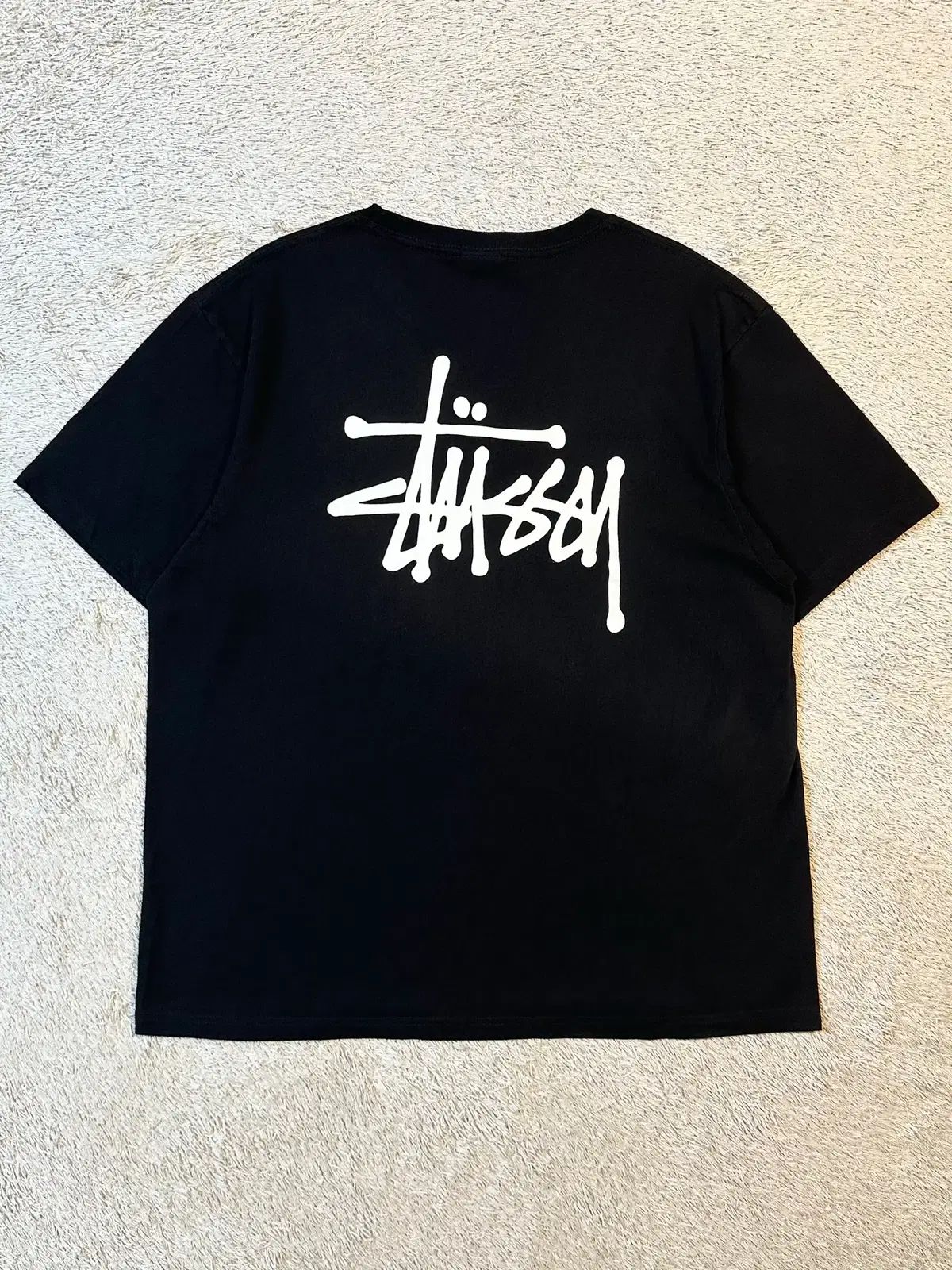 L STUSSY ステューシー ベーシック ロゴ 半袖 Tシャツ ブラック