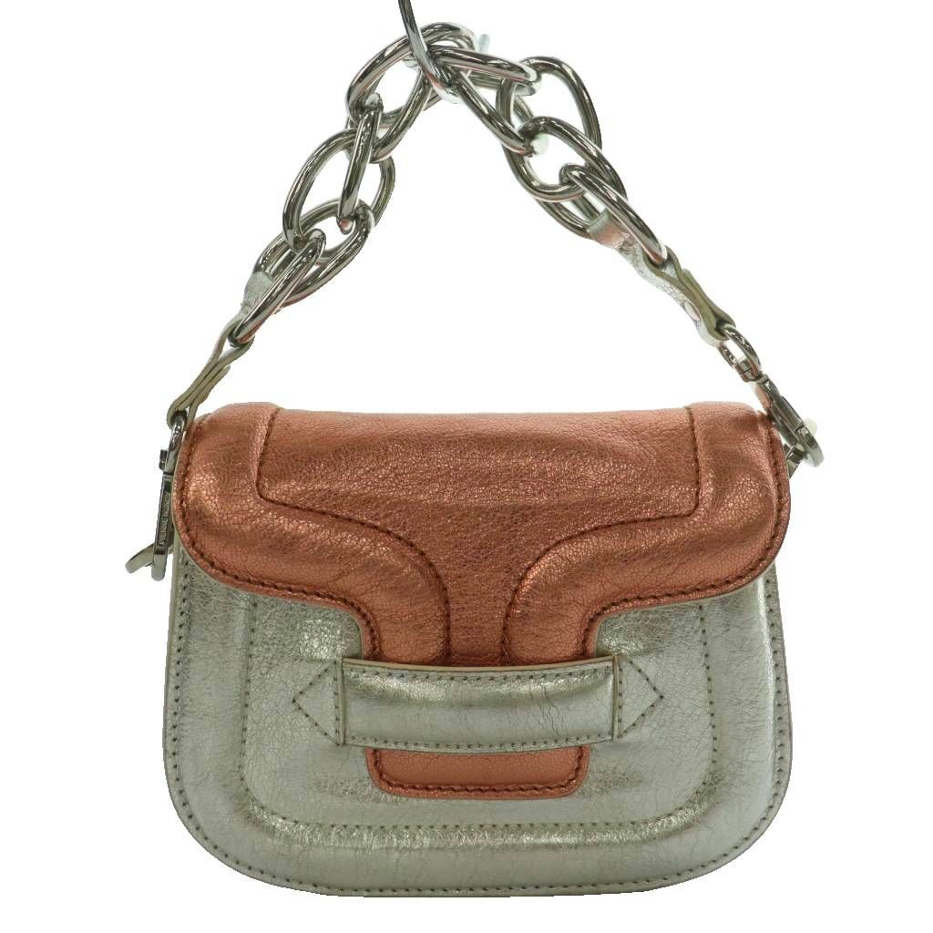 ピエールアルディ PIERRE HARDY イクロ アルファヴィルバッグ micro alphaville bag チェーンハンドバッグ ピンク シルバーカラー /SS ■OS ■SH