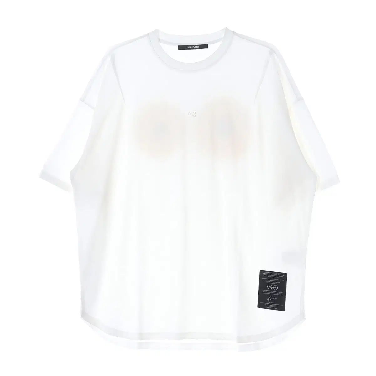 ソンジオ・オム x ソン・ミンホ(SONG MINHO) 21SS オーバーサイズ 雪 グラフィック プリント 半袖 Tシャツ