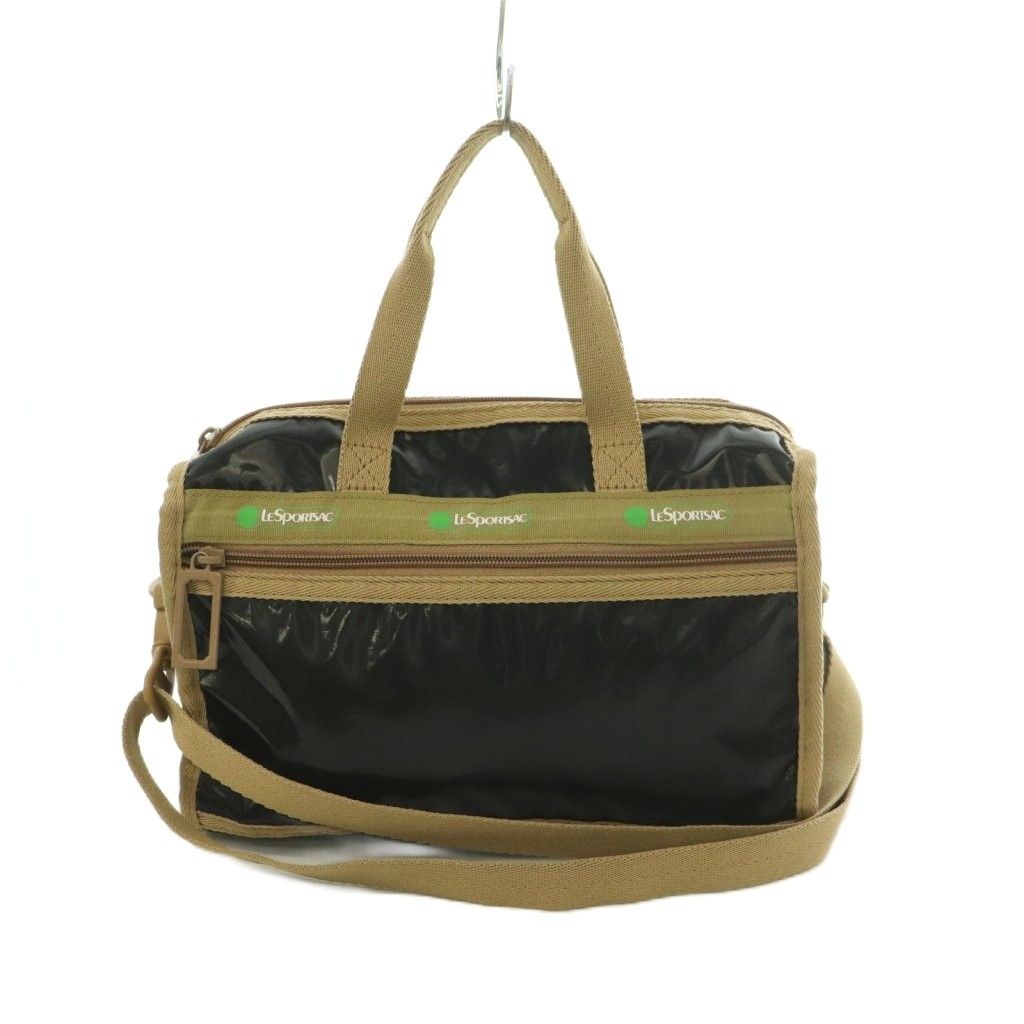 レスポートサック LesportSAC 50周年 デラックスミニダッフルバッグ 2WAY ハンドバッグ ショルダーバッグ ナイロン ベージュ 黒 ブラック /MI ■OS