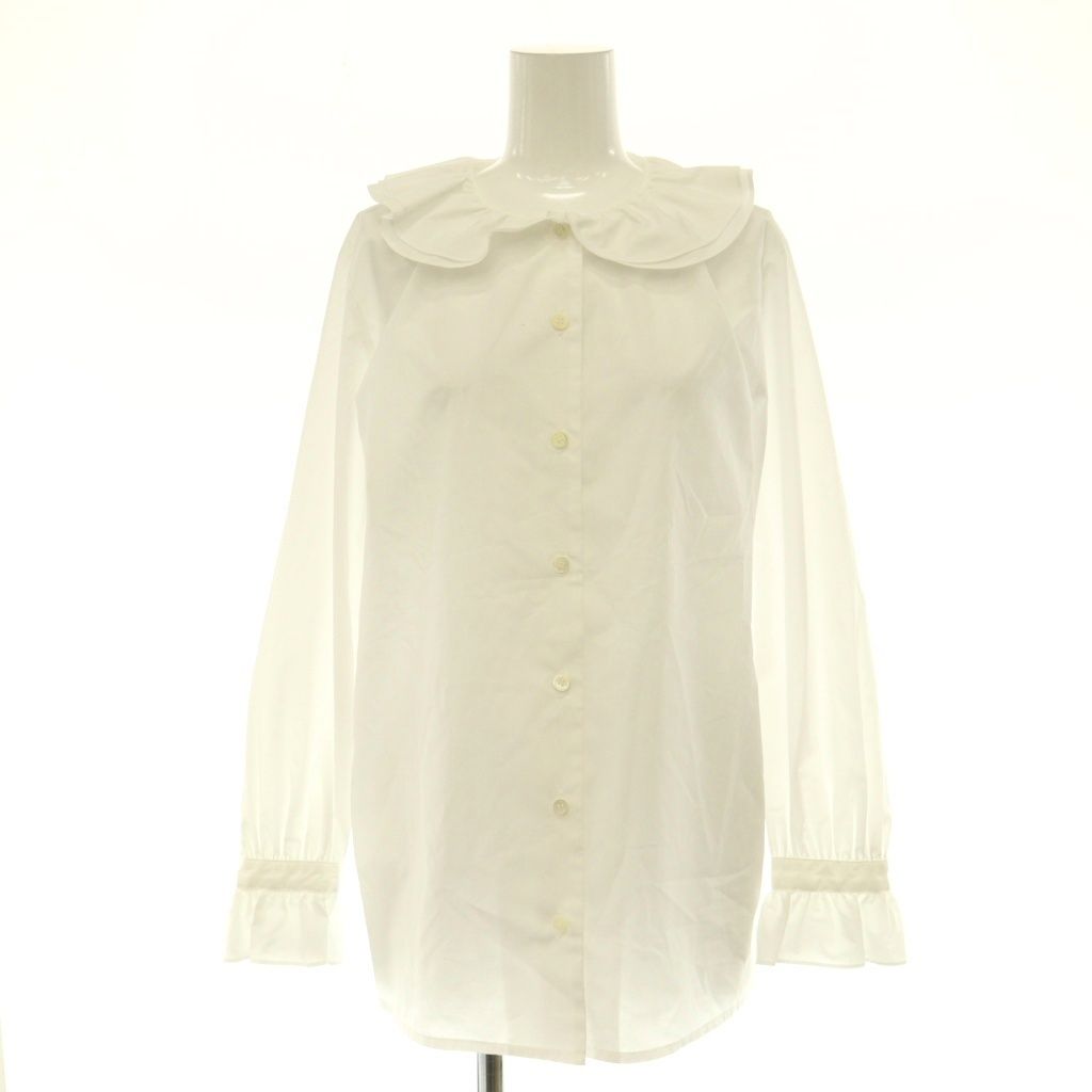 オーガ OHGA WAFFLE BLOUSE ブラウス シャツ 長袖 F ホワイト /DF ■OS