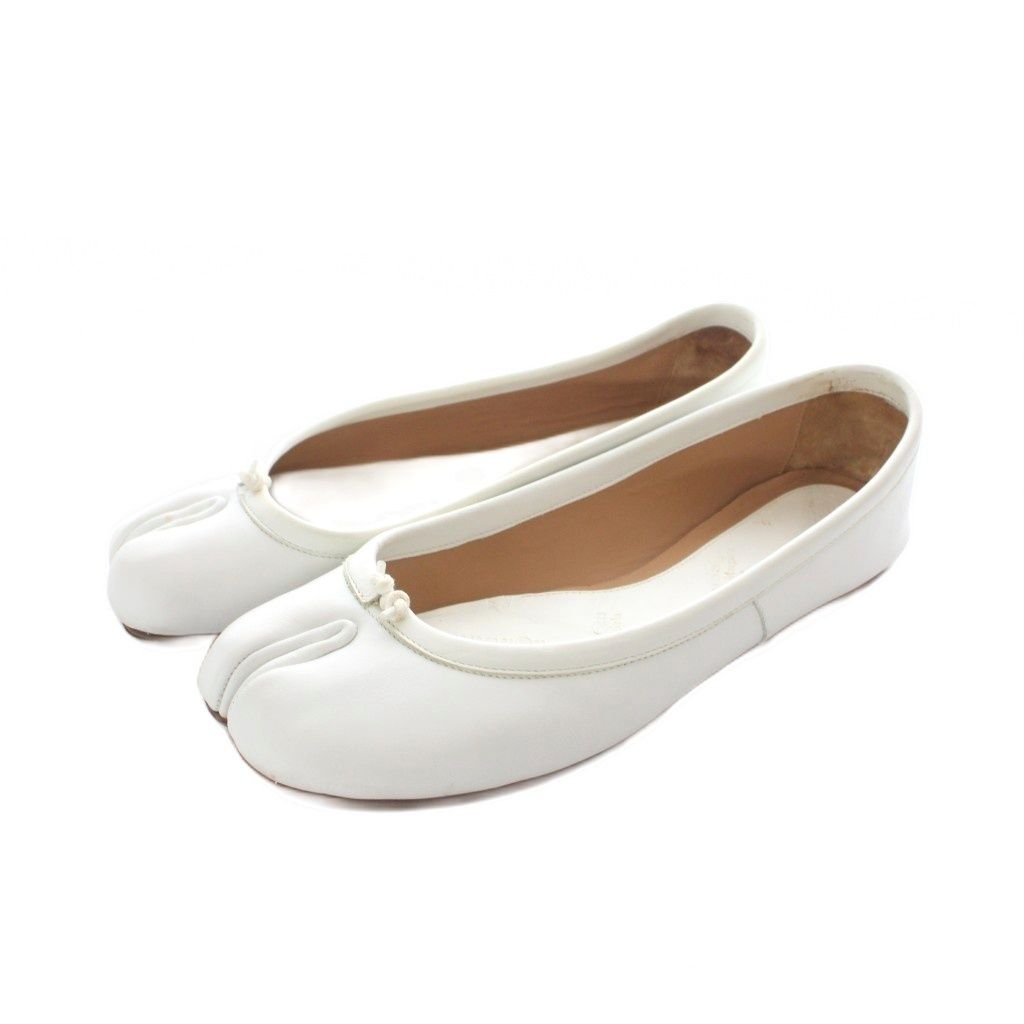 メゾンマルジェラ 22 Maison Margiela 22 TABI 足袋 バレエシューズ パンプス 36 23cm 白 ホワイト S58WZ0042 フラットヒール /RI ■OS