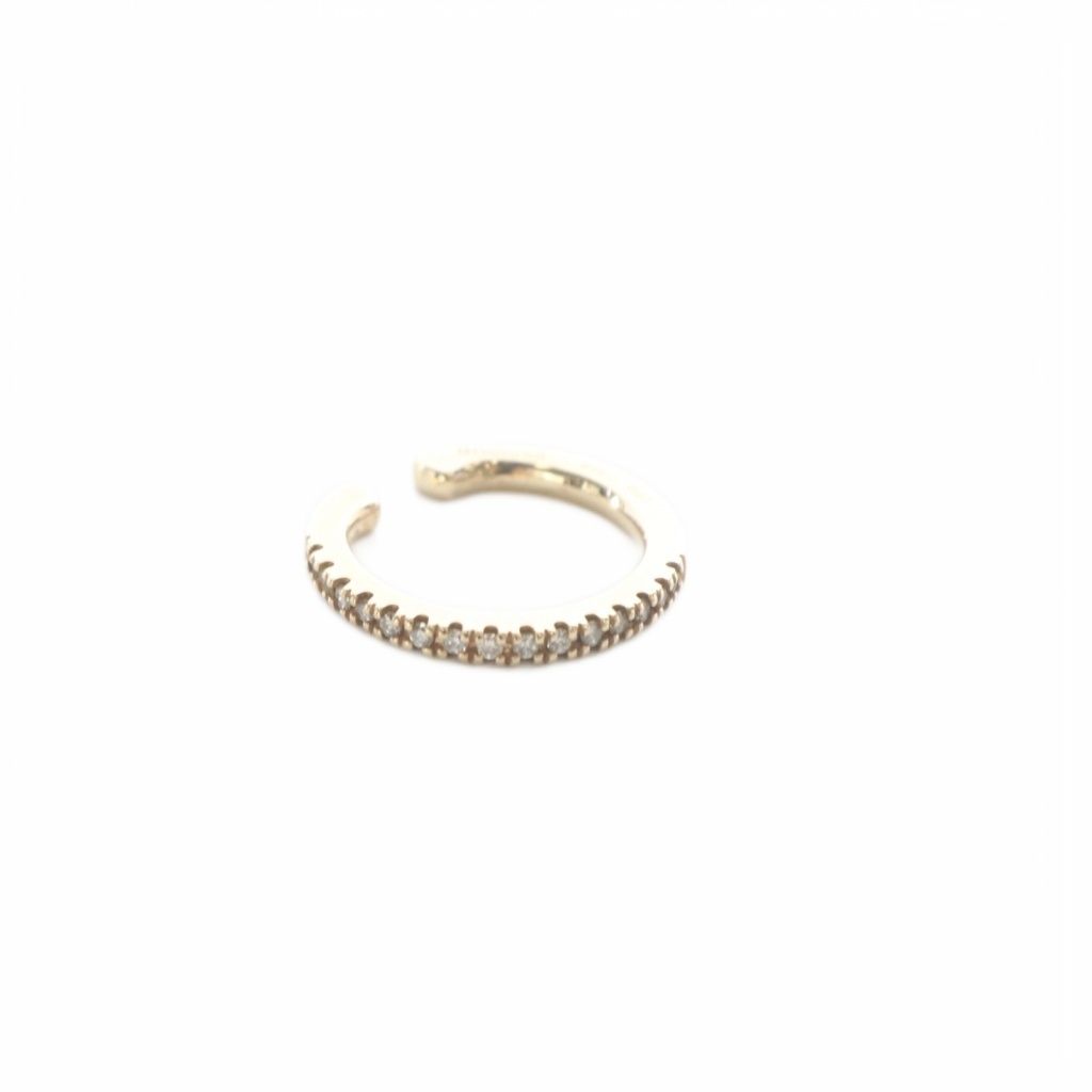 ヒロタカ Hirotaka GOSSAMER ダイヤモンド イヤーカフ 片耳用 K10 ダイヤ0.07ct イエローゴールド