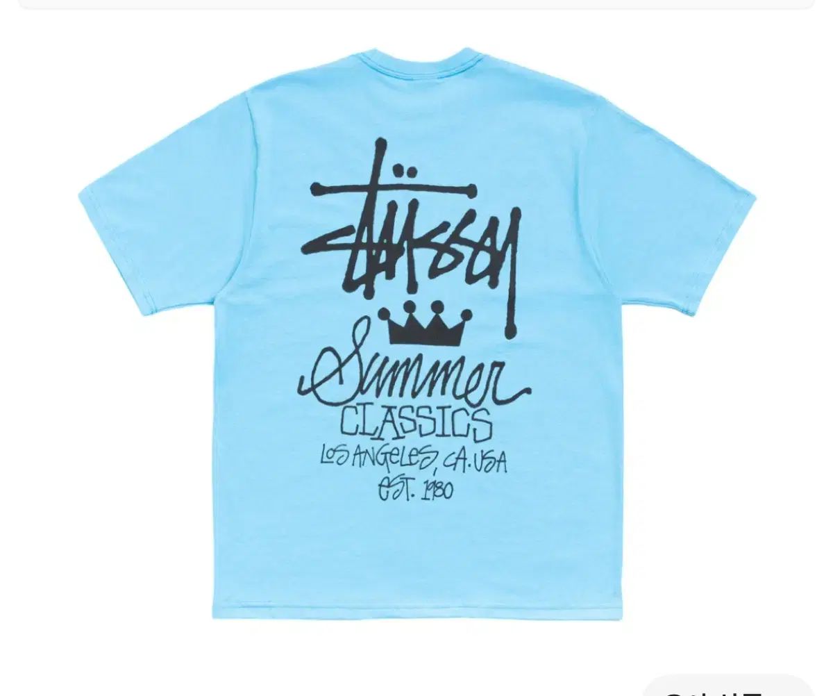 STUSSY サマー Classic Tシャツ スカイ ブルー L