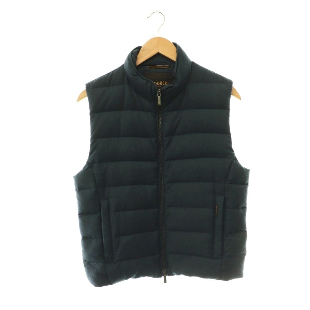 【美品】MOORER/ムーレー　ダウンベスト　オリバー/OLIVER　ネイビー ムーレー MOORER OLIVER L ウール ダウン ベスト ジップアップ 44