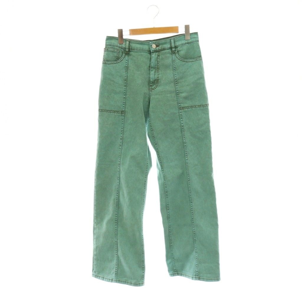 バウム ウンド ヘルガーデン BAUM UND PFERDGARTEN 25AW カラーデニムパンツ ジーンズ ストレート ジッパーフライ 36 グリーン /DO ■OS