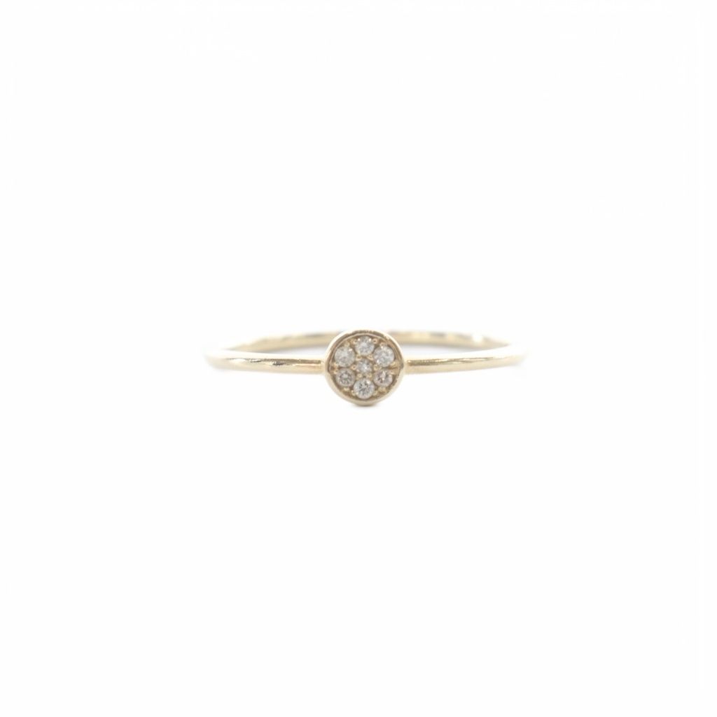 エテ ete 指輪 K10YG ダイヤ0.02ct ブリリアント ダイヤモンド リング 7号 ゴールド