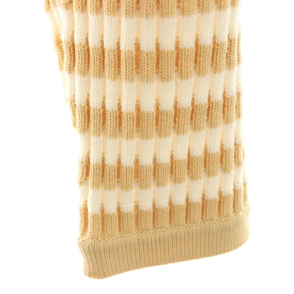 アナイ ANAYI 24SS ニットカーディガン 長袖 リブ 38 白 ベージュ /NR