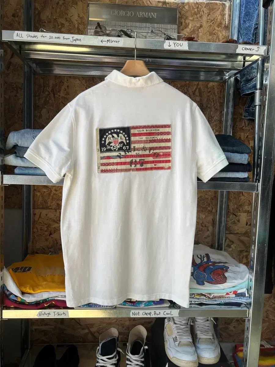 ポロ ラルフローレン 星条旗 PK カラ Tシャツ (M)