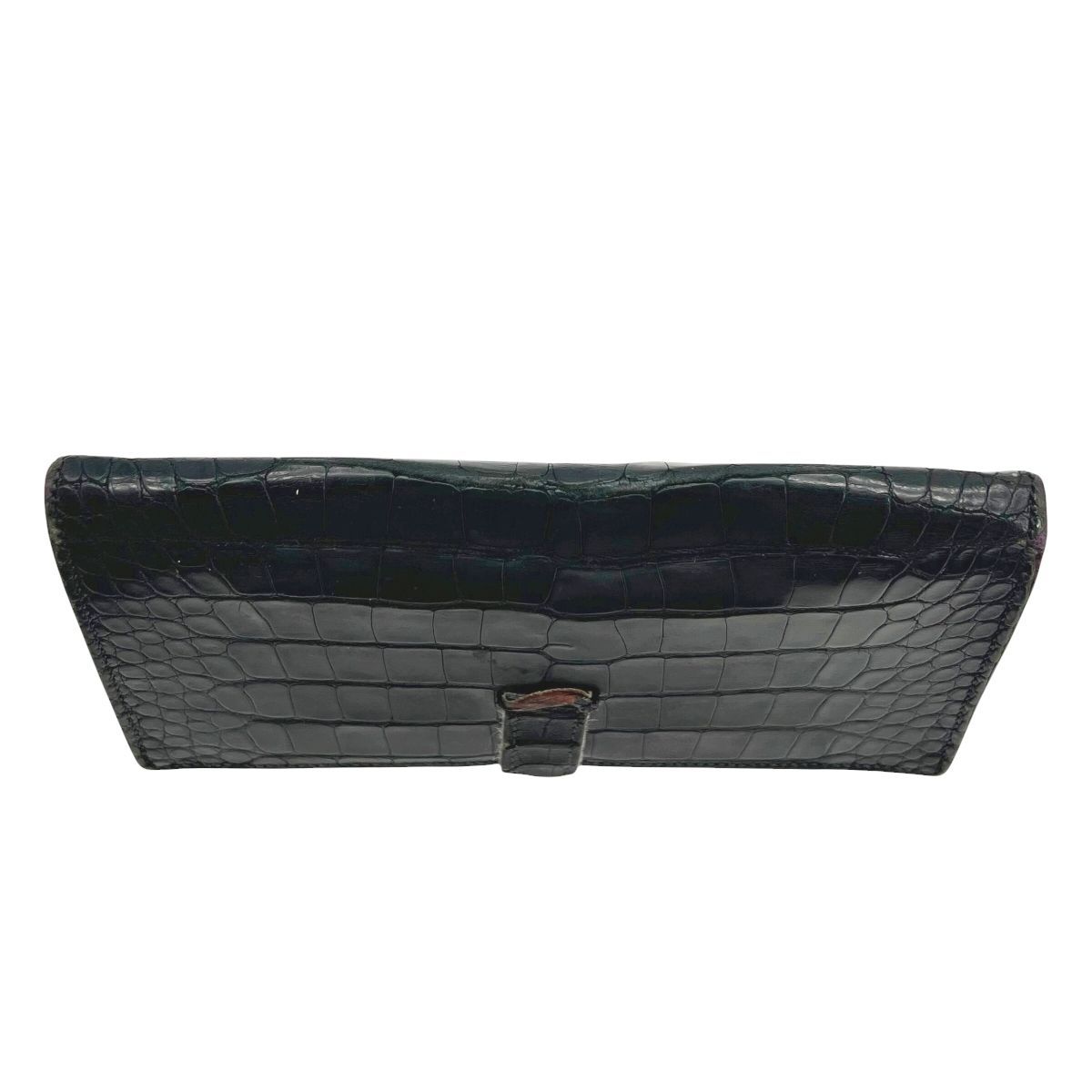 中古】 HERMES エルメス ベアンスフレ アリゲーター 黒 ノワール 