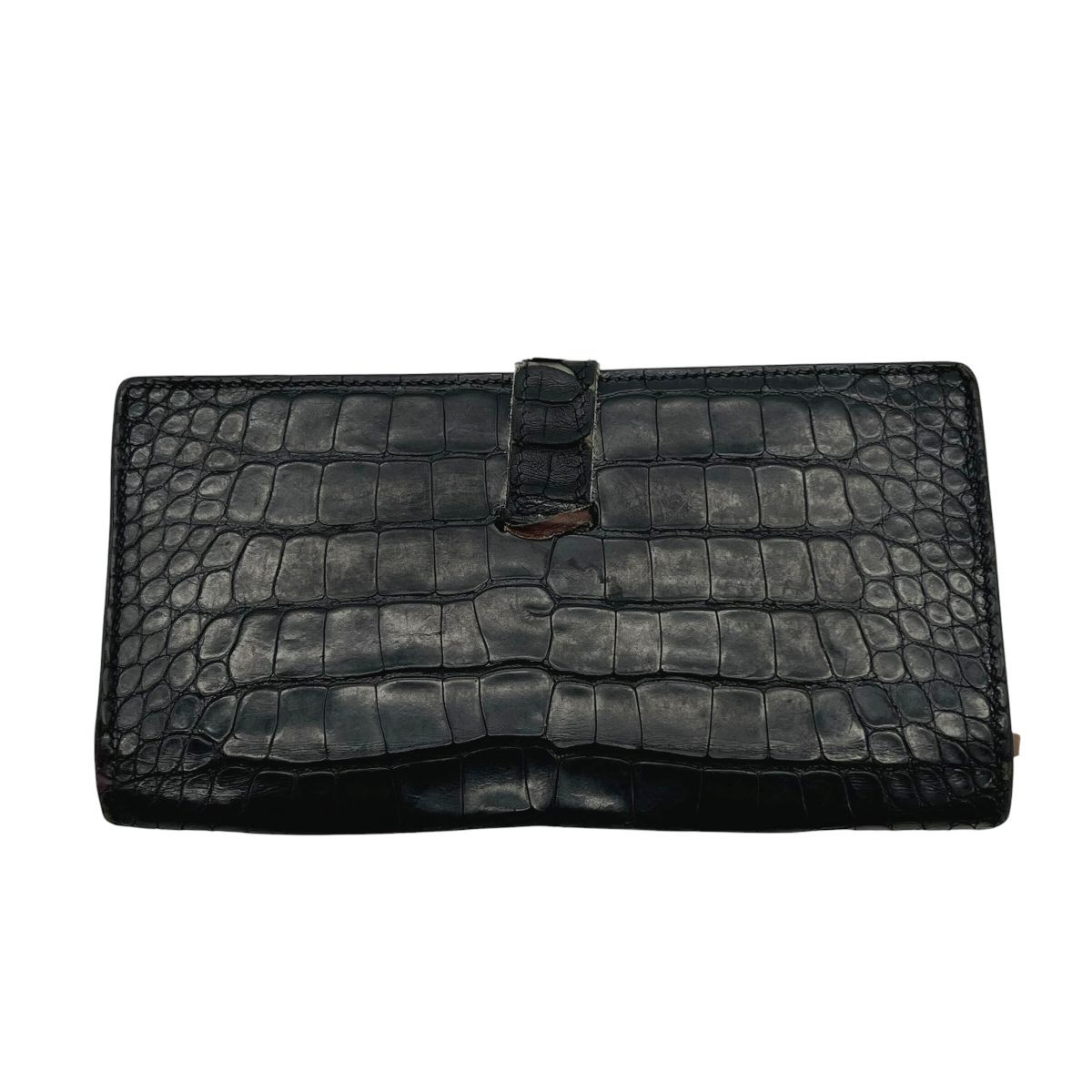 中古】 HERMES エルメス ベアンスフレ アリゲーター 黒 ノワール