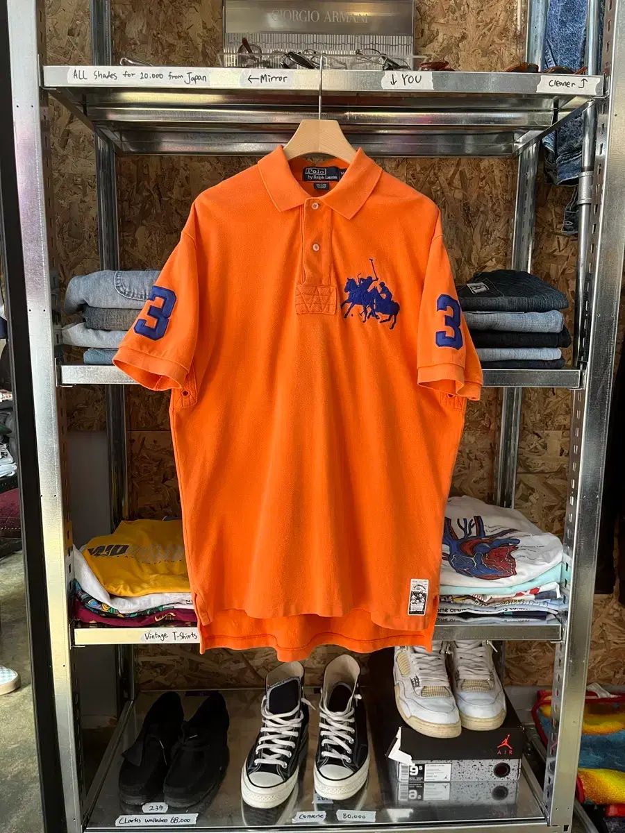 POLO RALPH LAUREN ビックポニー メッシュ カラ Tシャツ (M)