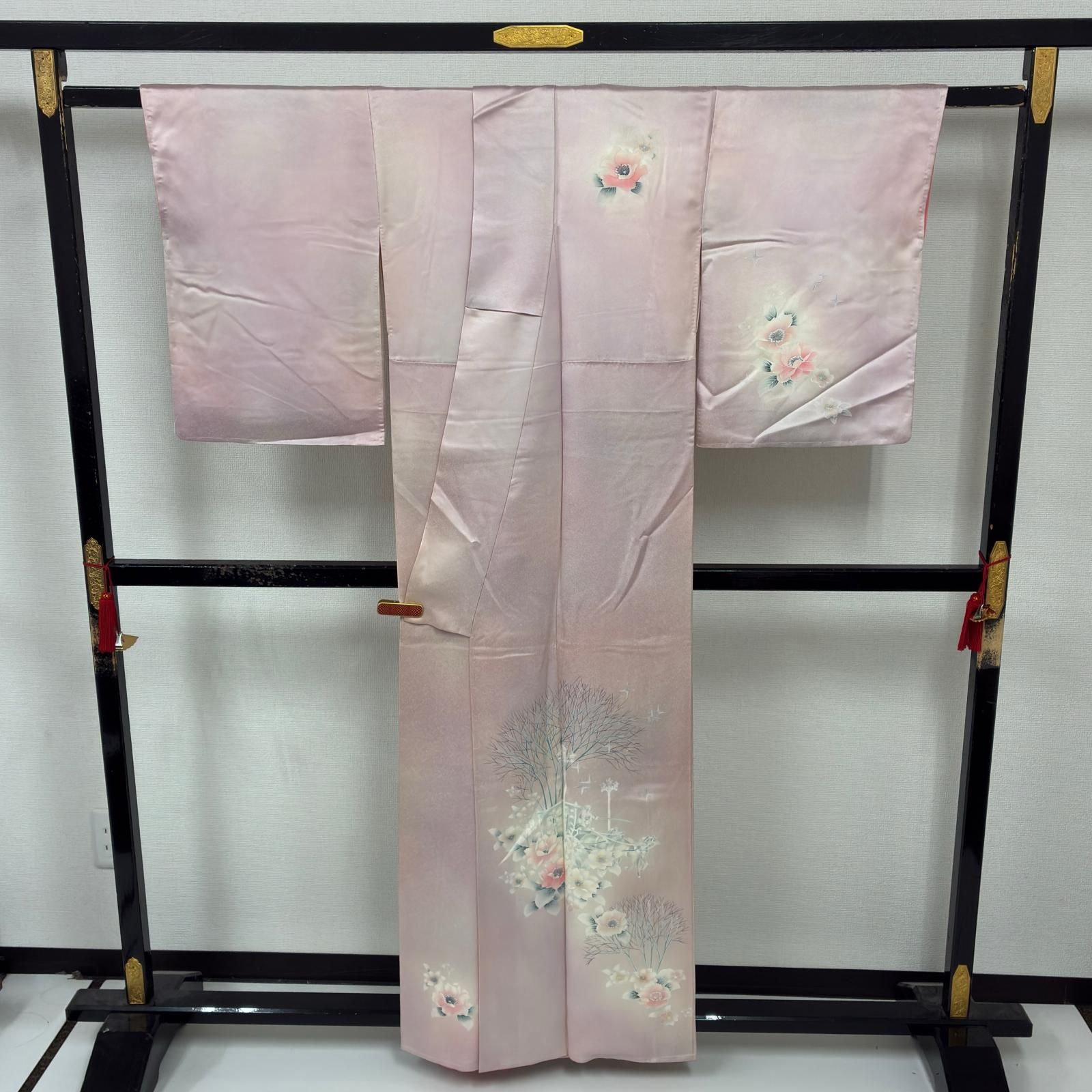 付け下げ 正絹 紋なし 美しい染めの花 袷 着物 MK-9640 - メルカリ