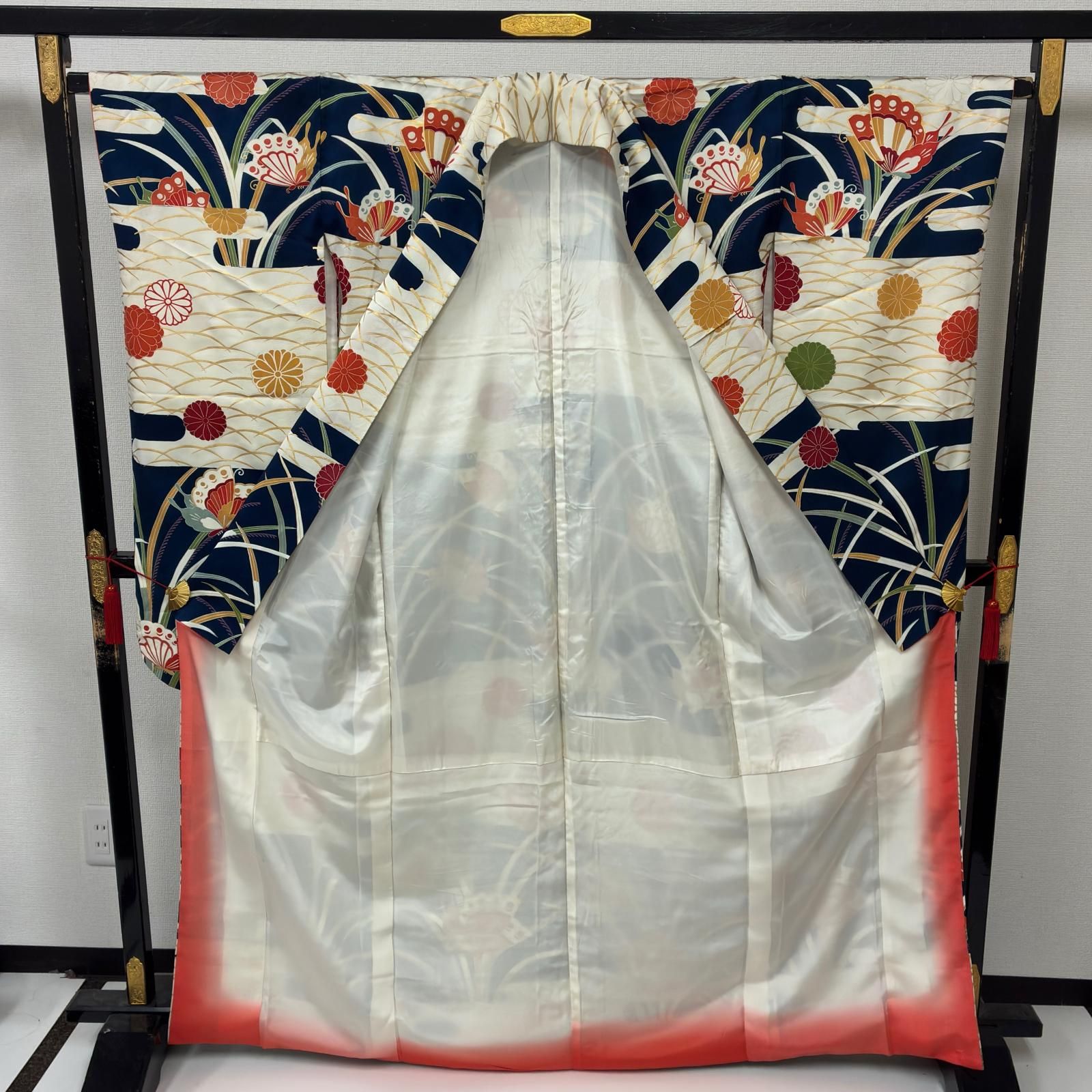振袖 正絹 美しい染め 花に蝶 袷 着物 MK-9647 - メルカリ