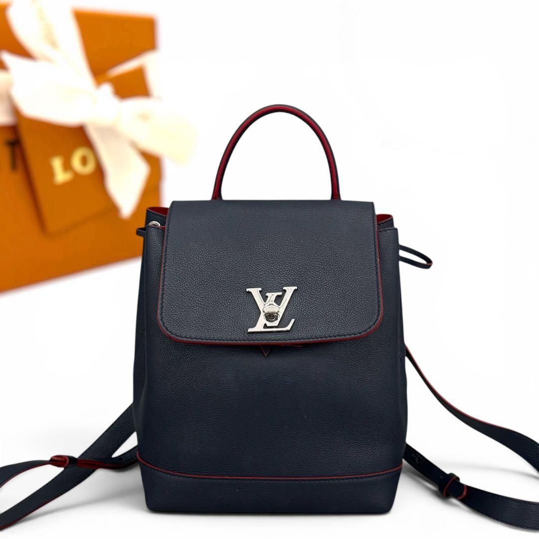 ルイヴィトン　ロックミー　バックパック　レザー　マリーヌルージュ LOUIS VUITTON リュックサック