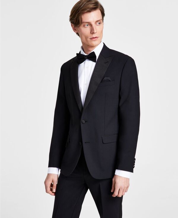 バースリー メンズ アウター ジャケット・ブルゾン ジャケット Bar III Mens SlimFit FailleTrim Tuxedo Jacket Black ブラック