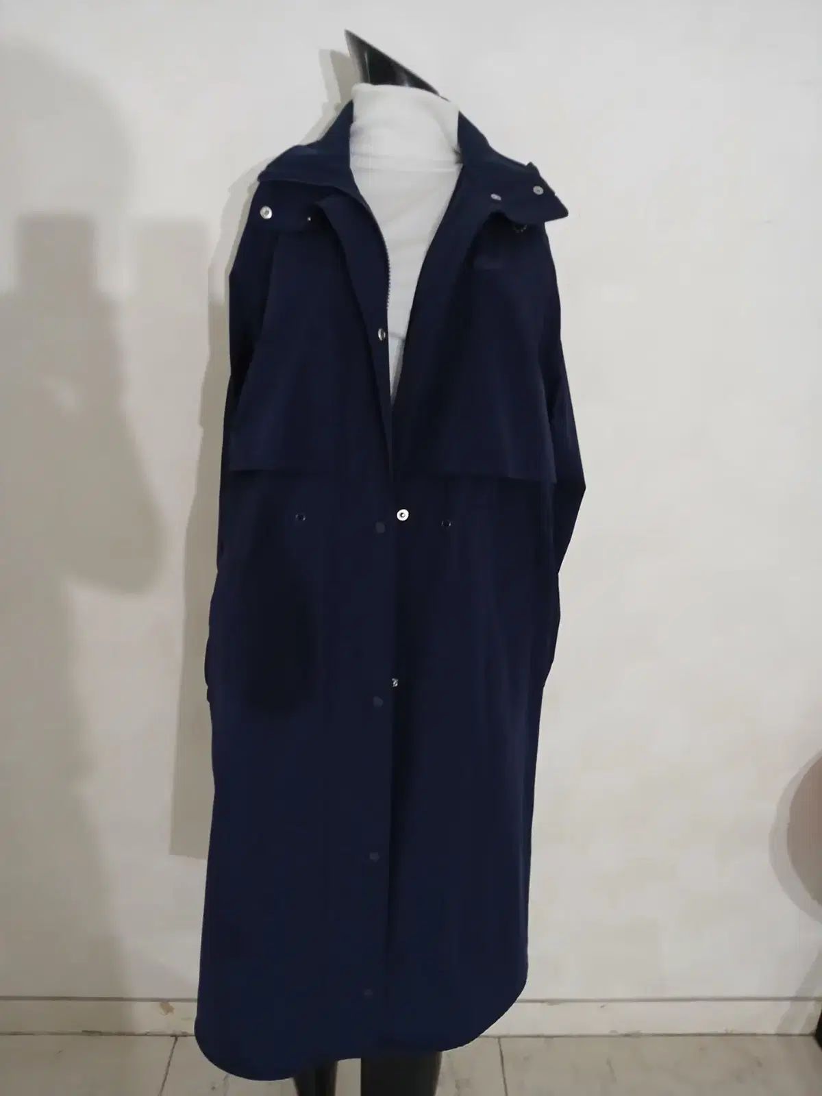 (未使用級) 新作 LACOSTE ルーズ WHO フード ロングジャケット