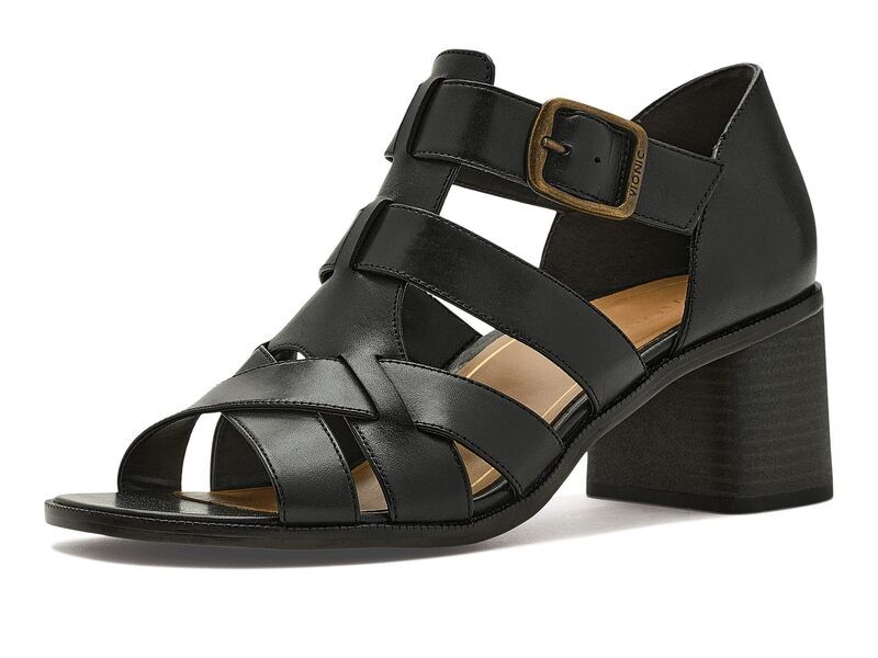 バイオニック レディース シューズ スリッポン・ローファー VIONIC Marcella Black Leather ブラック