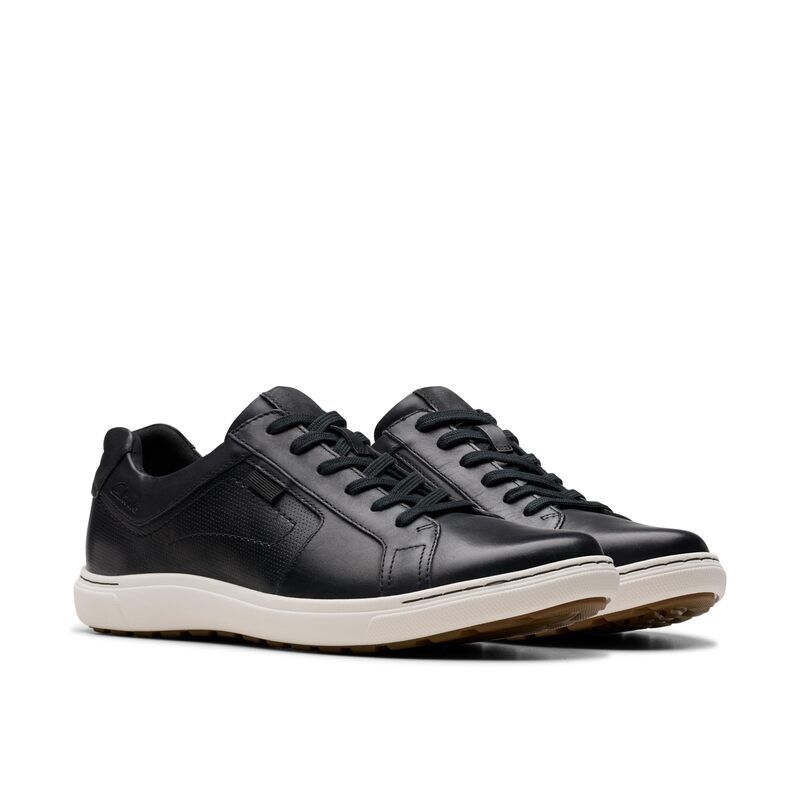 クラークス メンズ シューズ スニーカー レース Clarks Mapstone Lace Black Leather ブラック