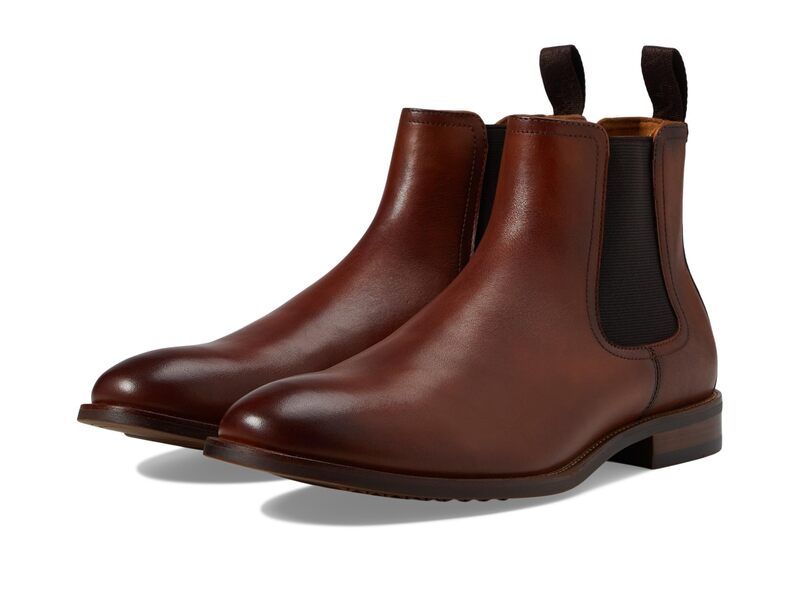 フローシャイム メンズ シューズ オックスフォード ブーツ Florsheim Rucci Plain Toe Gore Boots Cognac