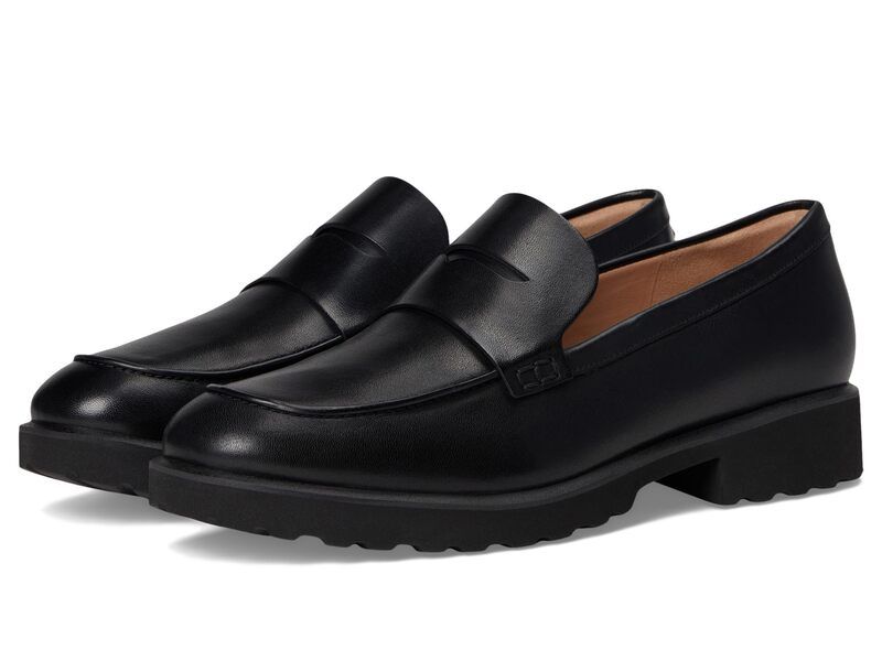 コールハーン レディース シューズ スリッポン・ローファー Cole Haan Gwendolyn Penny Loafers Black Leather ブラック
