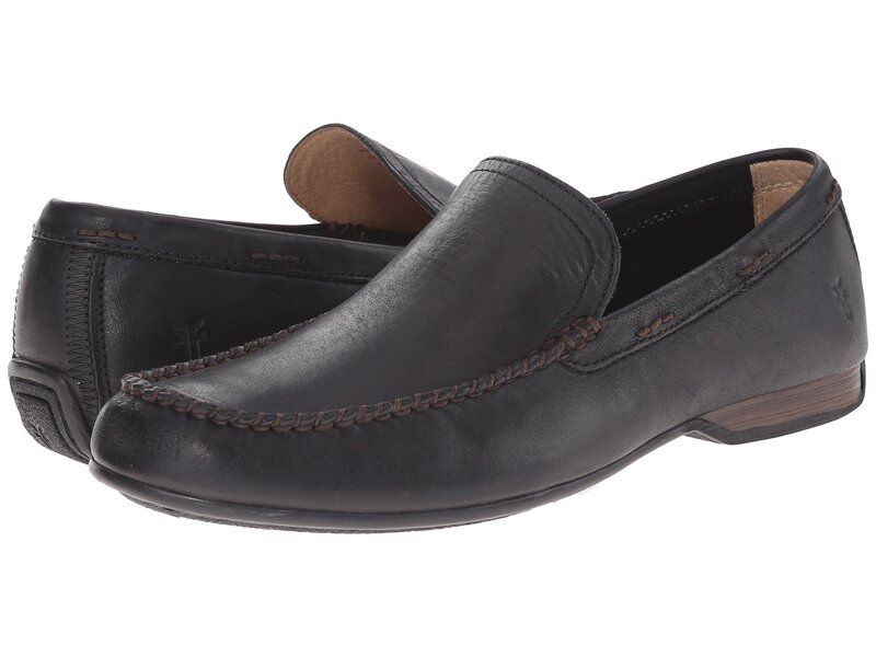 フライ メンズ シューズ スリッポン・ローファー Frye Lewis Venetian Black Oiled Vin ブラック