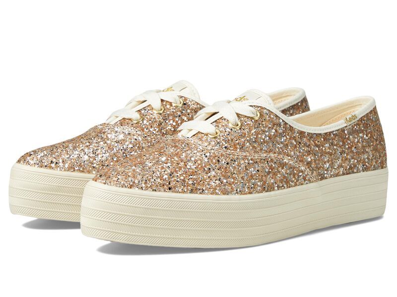 ケッズ レディース シューズ スニーカー レース Keds Point Lace Up Gold Glitter ゴールド