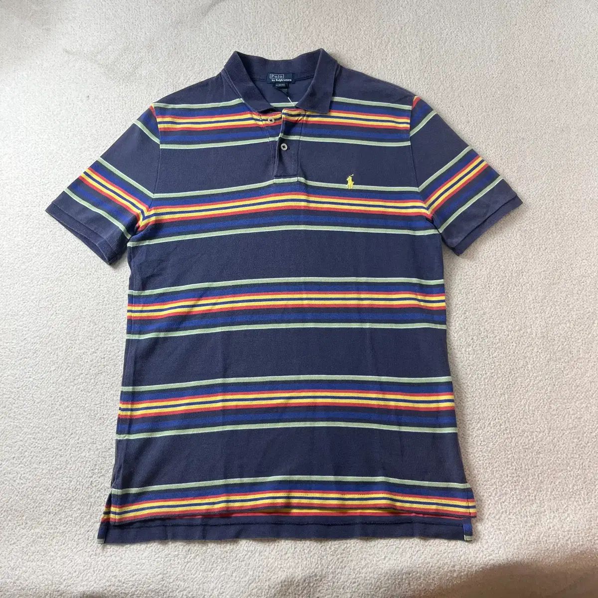 100 POLO RALPH LAUREN ストライプ PK カラ Tシャツ