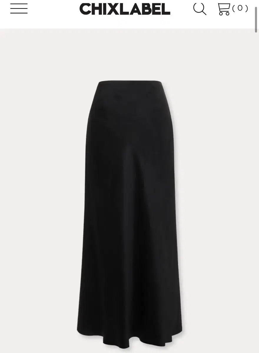 CHIXLABEL H 26SS ダリア アセテート ロング スカート - Black