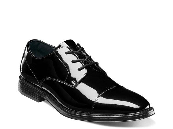 ノンブッシュ メンズ シューズ オックスフォード キャップ Nunn Bush Centro Cap Toe Oxford Black Patent ブラック