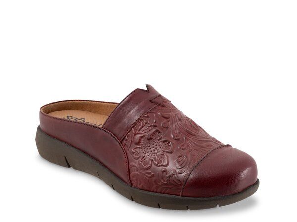 ソフトウォーク レディース シューズ サンダル Softwalk San Marcos Tooling Mule Burgundy バーガンディ