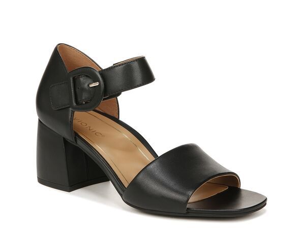 バイオニック レディース シューズ サンダル Vionic Chardonnay Sandal Black Leather ブラック
