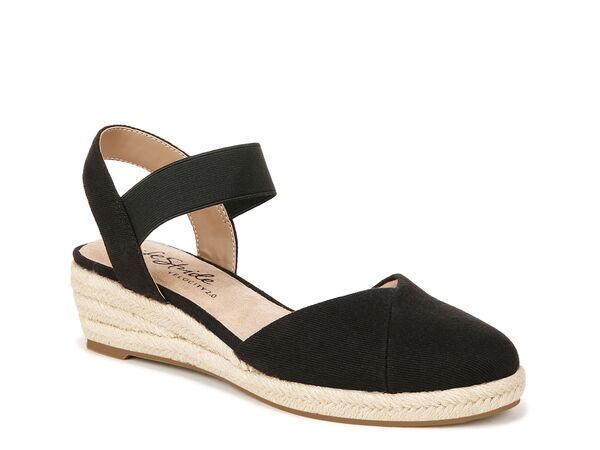 ライフストライド レディース シューズ サンダル LifeStride Kimmie Espadrille Wedge Sandal Black ブラック