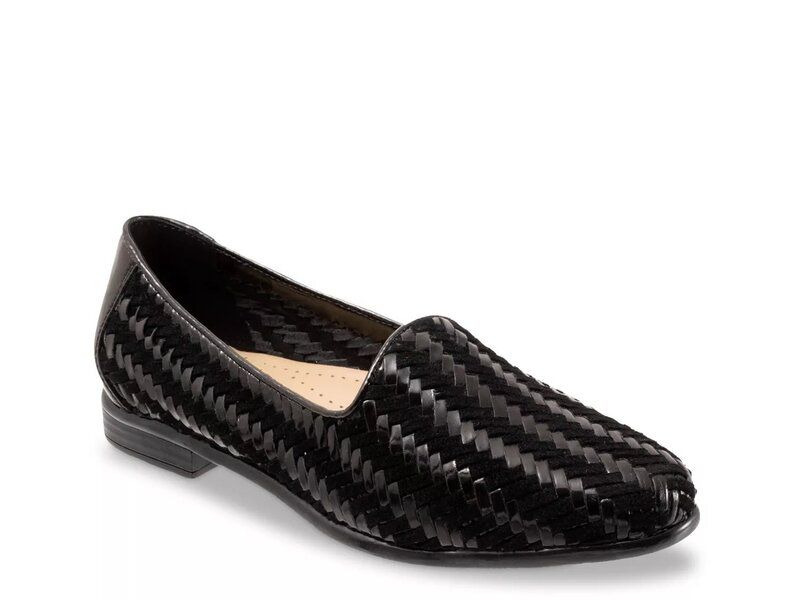 トロッターズ レディース シューズ スリッポン・ローファー Trotters Liz III SlipOn Black Stripe Print ブラック