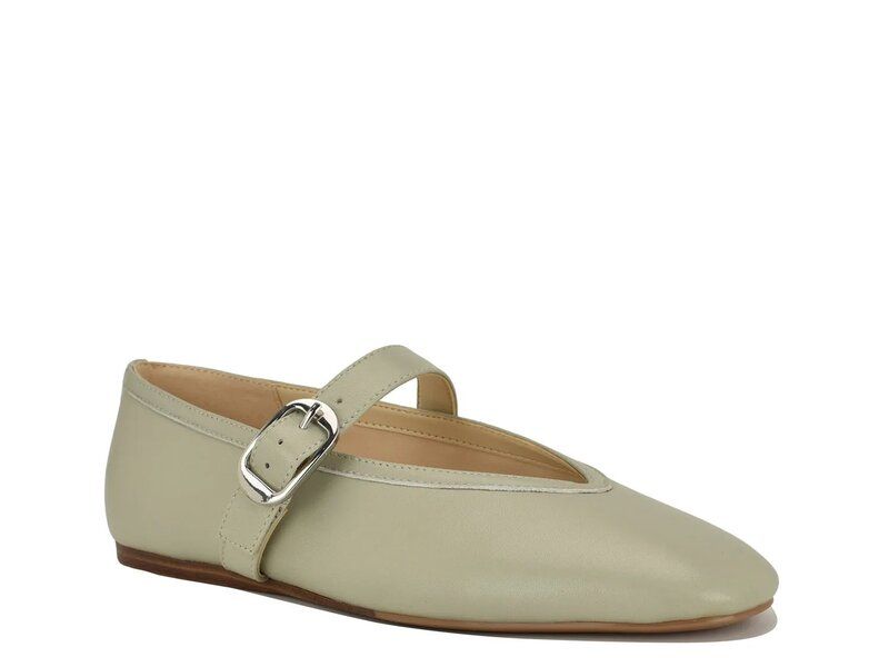 ナインウェスト レディース シューズ パンプス Nine West Vancee Mary Jane Flat Light Green Leather グリーン