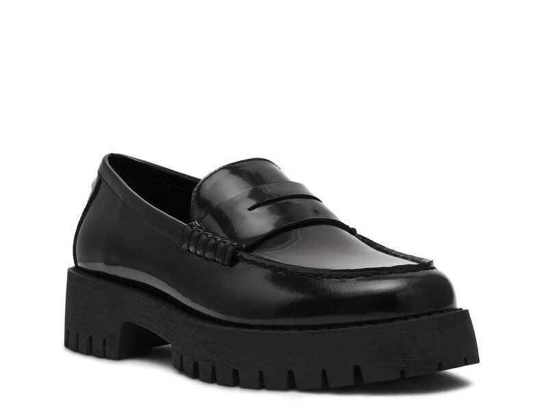 スティーブ マデン レディース シューズ スリッポン・ローファー プラットフォーム Steve Madden Langsten Platform Loafer Black ブラック