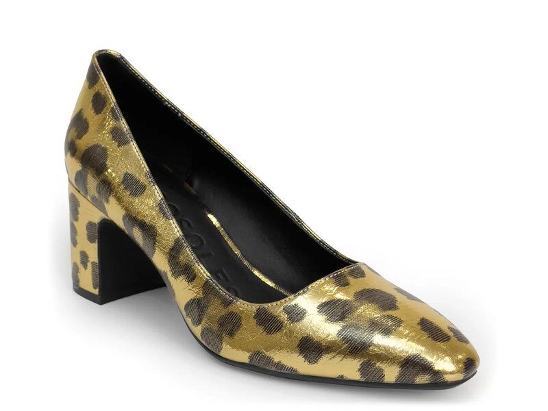 エアロソールズ レディース シューズ パンプス Aerosoles Minetta Pump Gold Metallic Leopard Print ゴールド
