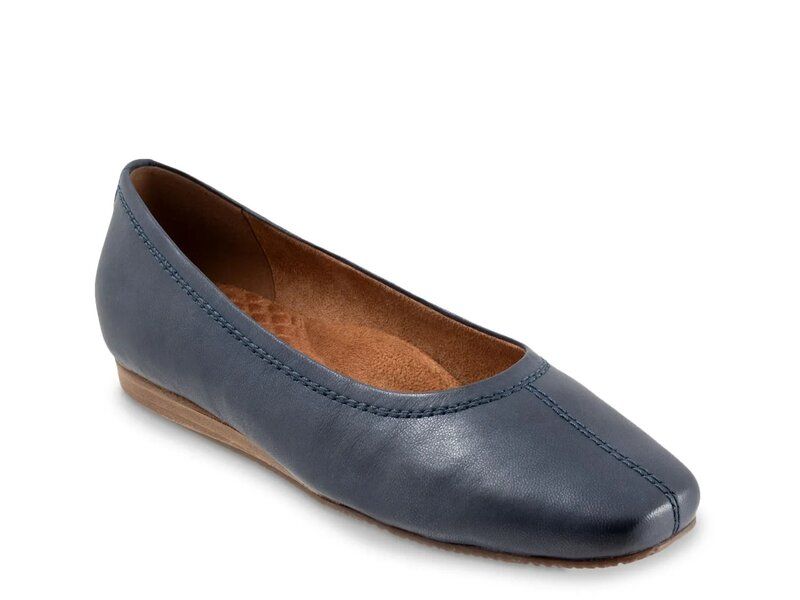 ソフトウォーク レディース シューズ パンプス Softwalk Vera Cruz Ballet Flat Navy ネイビー