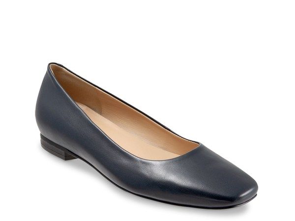 トロッターズ レディース シューズ スリッポン・ローファー Trotters Honor SlipOn Navy Leather ネイビー