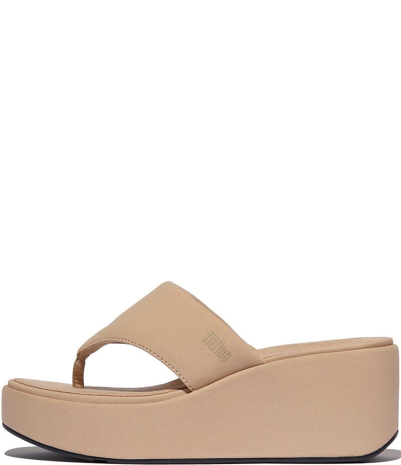 フィットフロップ レディース シューズ サンダル プラットフォーム FitFlop Platform Wedge ToePost Sandals Classic Beige ベージュ