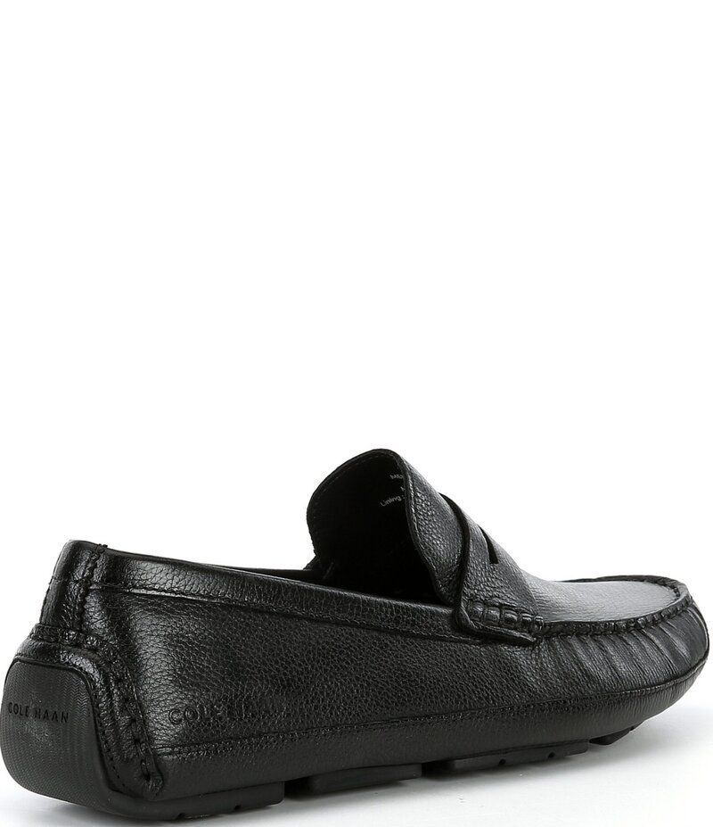 コールハーン メンズ シューズ スリッポン・ローファー レザー Cole Haan Mens Wyatt Leather Penny Drivers BlackBlack ブラック