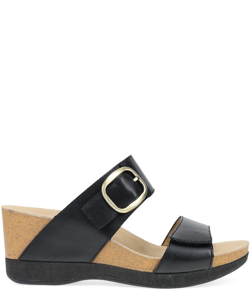 ダンスコ レディース シューズ サンダル レザー Dansko Shannon Leather Slide Sandals Black ブラック