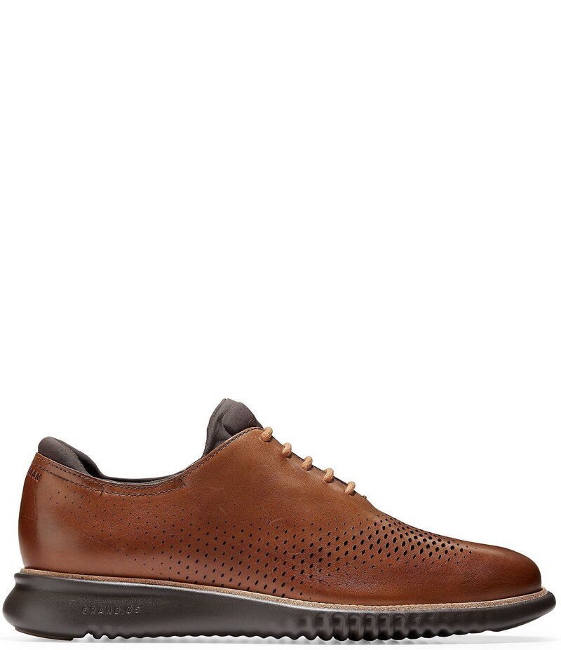 コールハーン メンズ シューズ ドレスシューズ オックスフォード レザー Cole Haan Mens 2ZEROGRAND Perforated Leather Laser Cut Oxfords