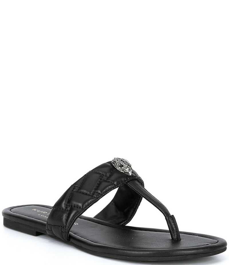 カートジェイガーロンドン レディース シューズ サンダル キルティング レザー Kurt Geiger London Kensington Quilted Leather Eagle Head TBa