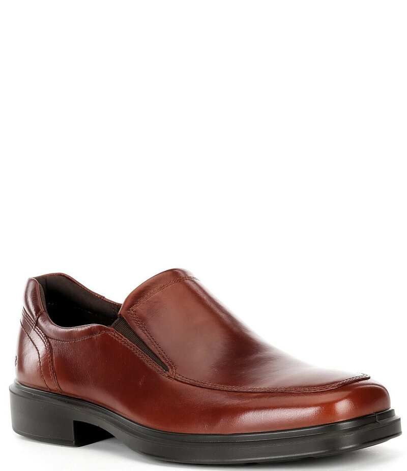 エコー メンズ シューズ スリッポン・ローファー レザー ECCO Mens Helsinki 20 Leather Apron Toe SlipOns Cognac