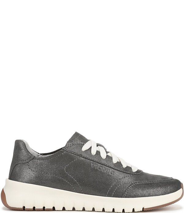 バイオニック レディース シューズ スニーカー プラットフォーム トール レザー Vionic Uptown Metallic Leather Platform Sneakers Polluted S