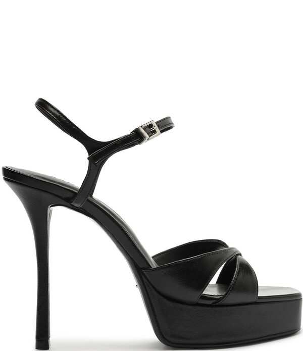 シュッツ レディース シューズ サンダル プラットフォーム レザー マキシ Schutz Maxine Leather Stiletto Platform Dressandals Black ブラック