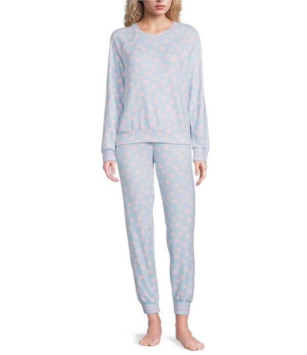ピージェイサルベージ レディース アンダーウェア ナイトウェア クルーネック プリント ニット PJ Salvage Long Sleeve Crew Neck Heart Candy Print L