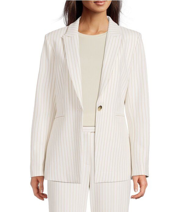 アレックスマリー レディース アウター コート ブレザー Alex Marie Lizanywhereverywhere Coordinating Novelty Stripeak Lapel Bla